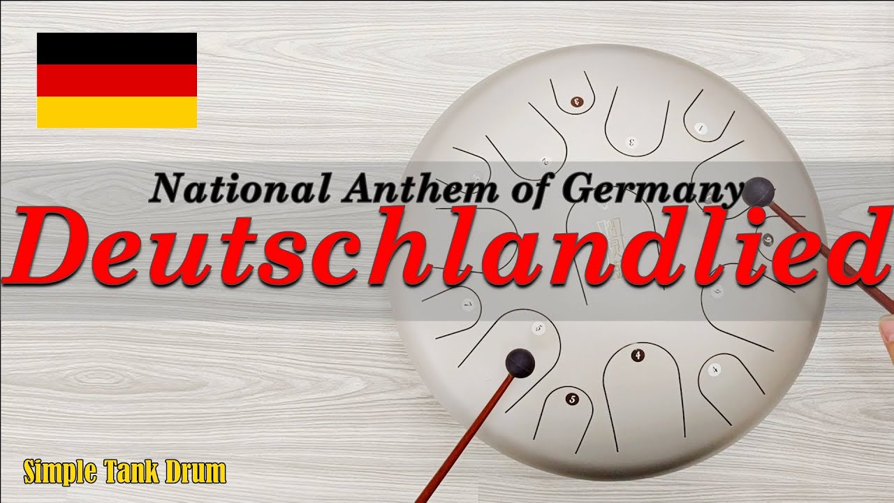 National Anthem of Germany - (Deutschlandlied)  - Steel Tongue Drum / Tank Drum Cover with Tabs
