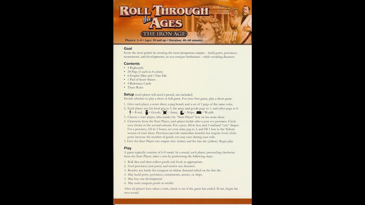 Roll Through The Ages The Iron Age (Part 1 How To Play)