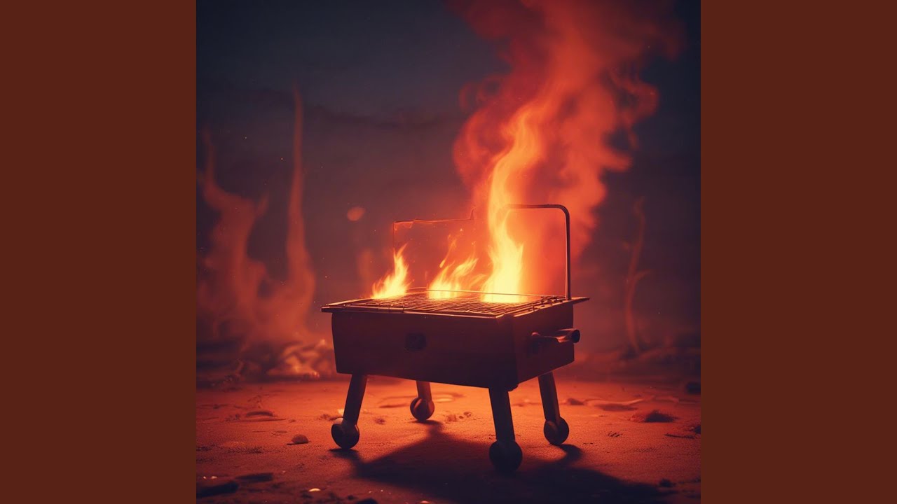 The flames rise high