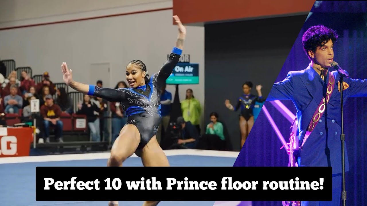 Jordan Chiles scores PERFECT 10 with Prince Floor routine for UCLA vs Minnesota meet 2026