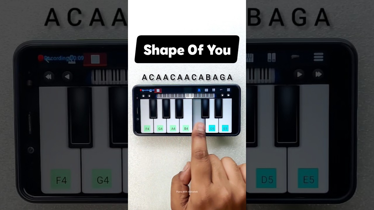 Shape of You Mobile Piano Tutorial #pianotutorial