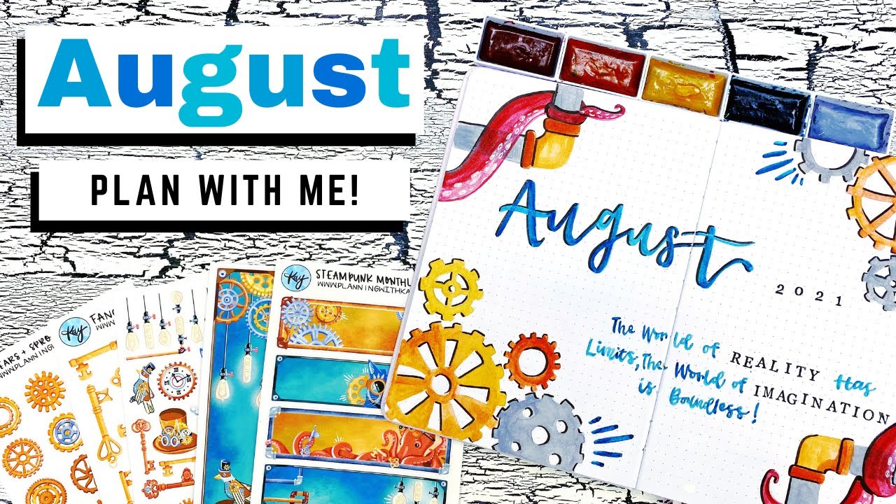 PLAN WITH ME! || August 2021 Steampunk Bullet Journal Setup