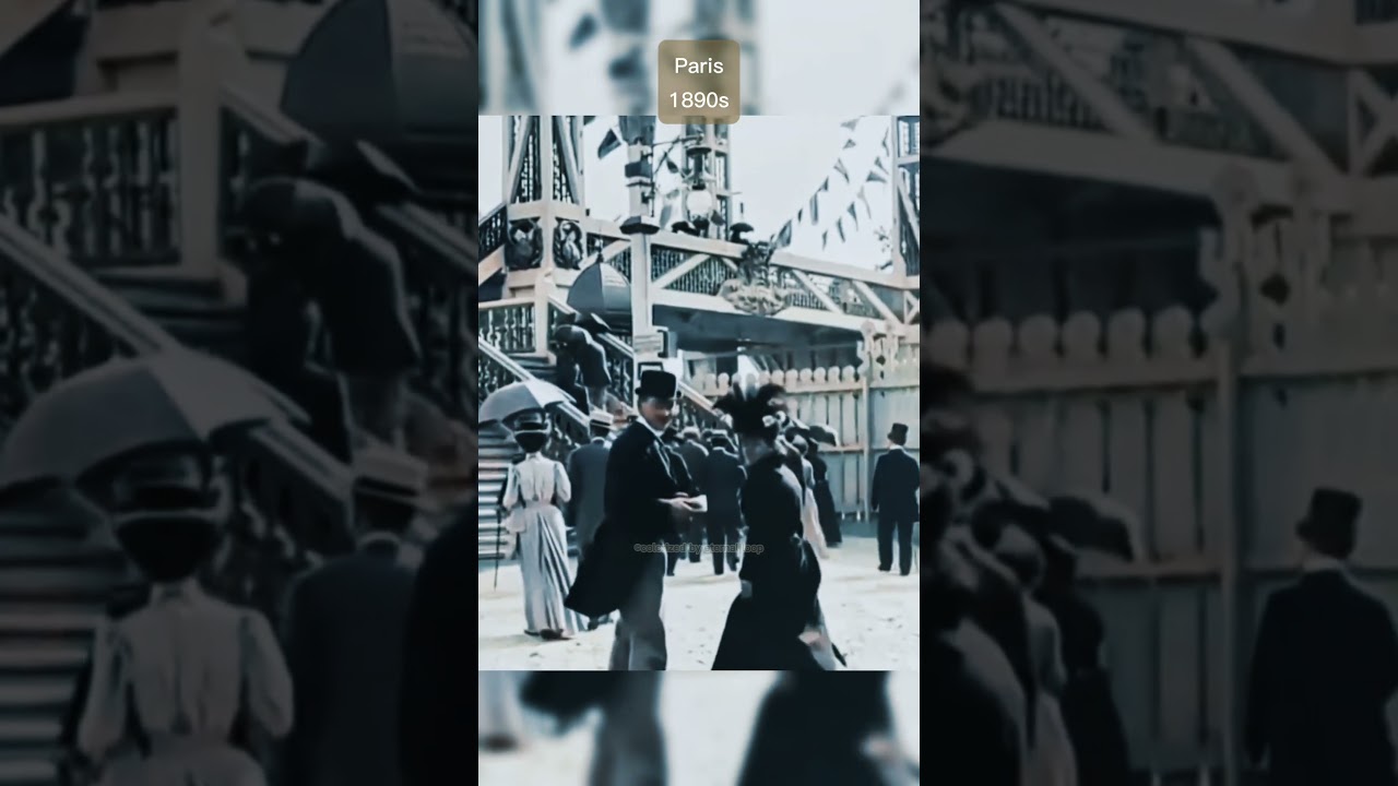 Paris 1890 in Color &ndash; Romantic Victorian Couple in the Park | Rare Restored Footage