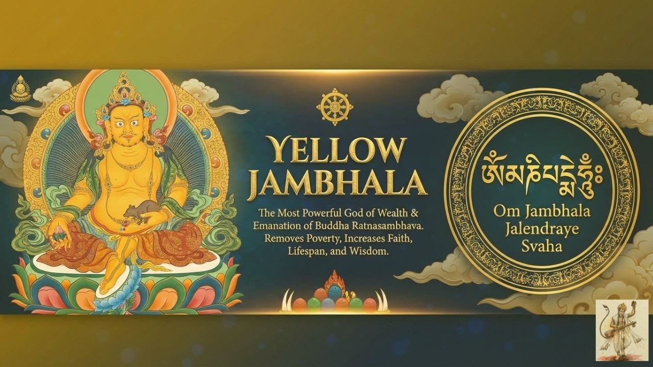 1-Hour Powerful Wealth Mantra: Yellow Jambhala (Buddha Ratnasambhava's Emanation)