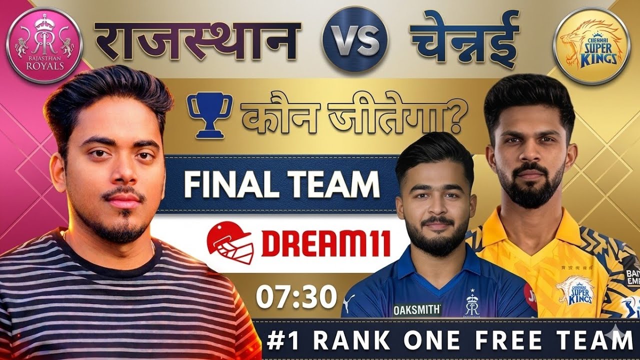RR vs CSK Dream11 Prediction | RR vs CSK Dream11 Team Today | CSK vs RR Match 3 IPL 2026