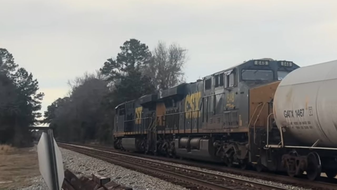 CSX M410 with long consist in Port Wentworth, GA 2/14/26
