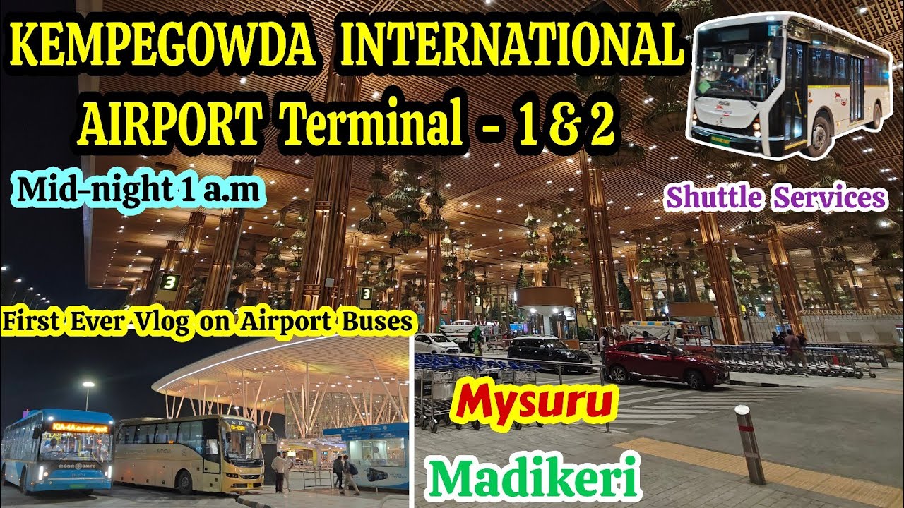 KIAL - Kempegowda International Airport Vlog | Shuttle service| Amenities #bus #kial #airport#flight