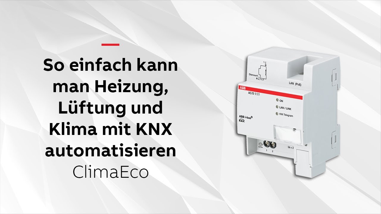 Vollständige Gebäudeautomatisierung von Heizung, Lüftung und Klima (HLK) mit KNX ClimaEco