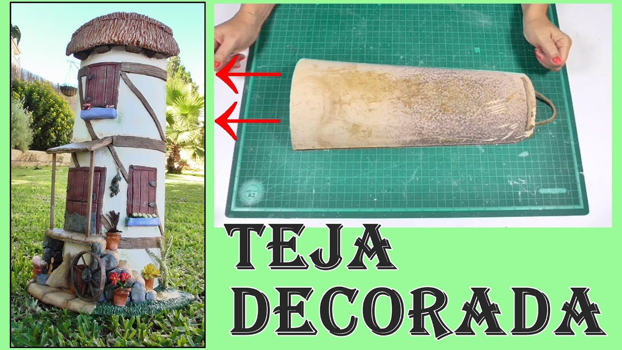 TEJA DECORADA  en ALTO RELIEVE con PASTA DE MODELAR / CASA DE CAMPO
