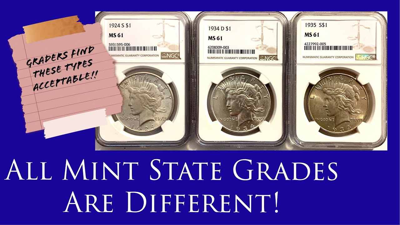 All &ldquo;Mint State&rdquo; Coins Are Not Equal - What&rsquo;s Acceptable To The Grading Companies??