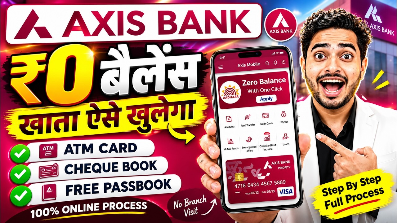 Axis Bank Zero Balance Account 2026 | Axis Bank Zero Balance Account Opening Online | Axis Bank