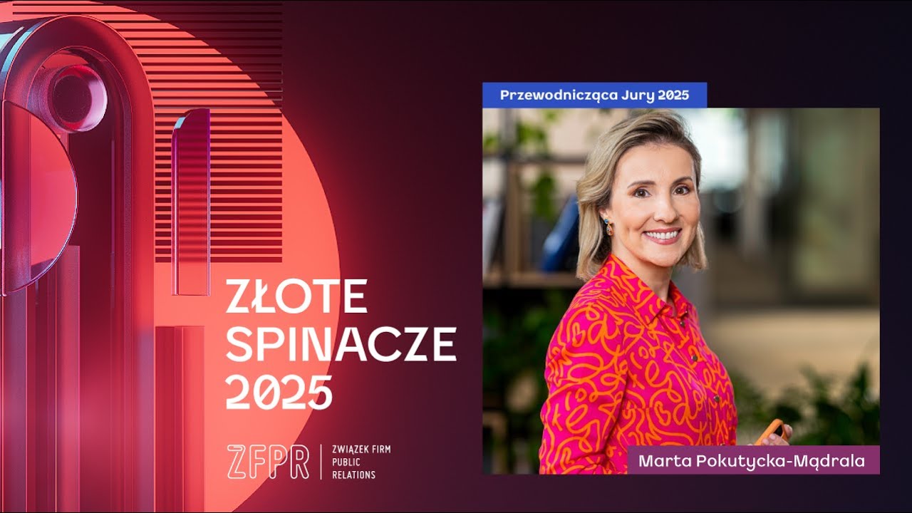 Przewodnicząca Jury konkursu Złote Spinacze 2025 - Marta Pokutycka-Mądrala
