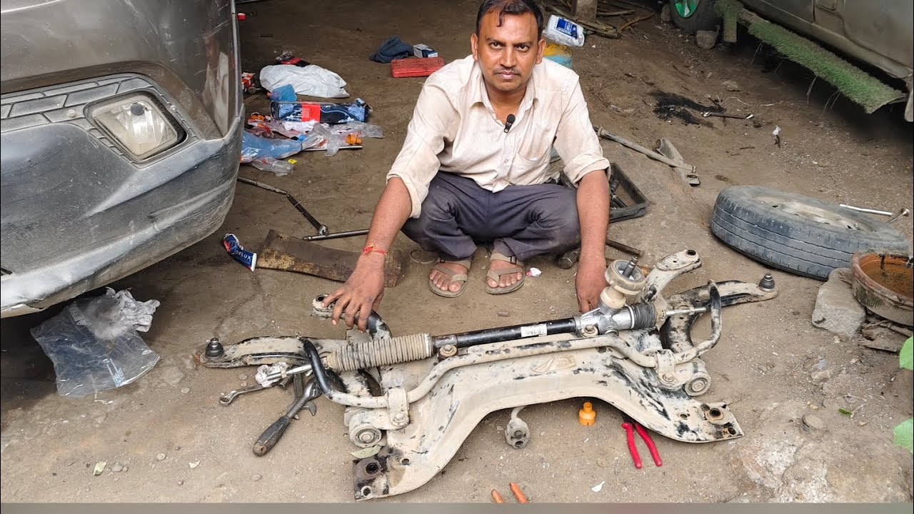 Mahindra qb 100 suspension steering repairing service ka videomech #tech #engine #civilengineering