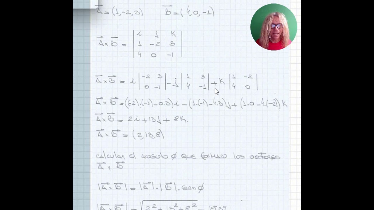 CALCULO VECTORIAL 15 EJEMPLO DE PRODUCTO VECTORIAL