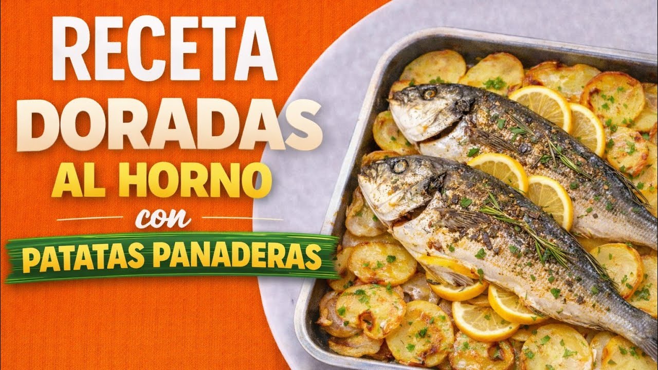 Receta: doradas al horno con patatas panaderas.
