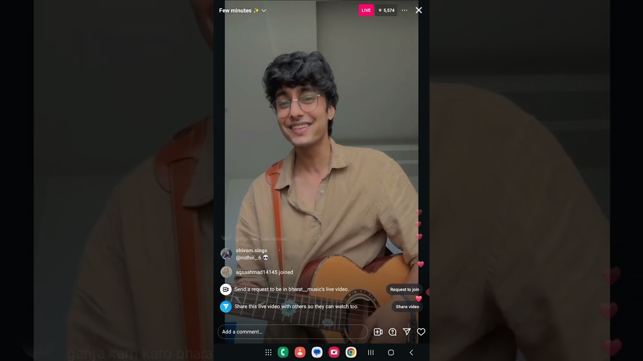 Bharat Chandak songs instagram live at 2:40PM 26July2024 @bharatchandak11