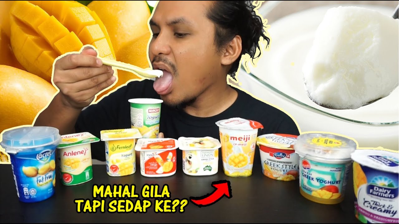 beli semua jenis YOGHURT MANGGA dekat kedai!! (mukbang malaysia) MEIJI LACTEL FERNLEAF MARIGOLD