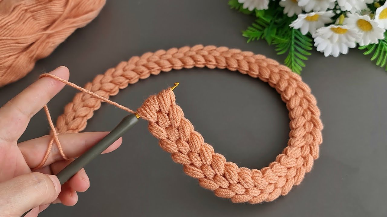 Wow!.. 😇 Amazing!.. Tunisian crochet. Crochet gorgeous hairband, belt, bag handle