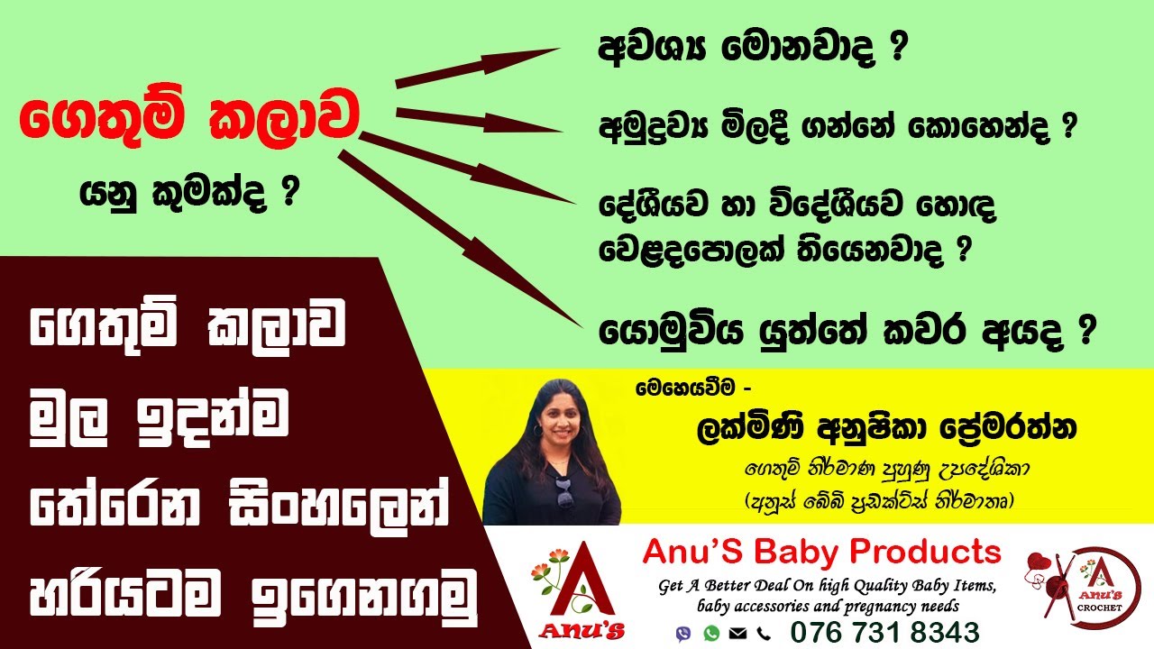 Anu's Crochet -  Basic Introduction  [ ගෙතුම් කලාව පිළිබඳ මූලික හැඳින්වීම ] Videos on crocheting