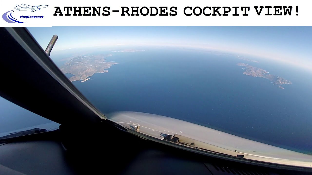 Airbus A320 Cockpit View Landing at Rhodes - Olympic/Aegean Flight 208 COCKPIT VIEW!