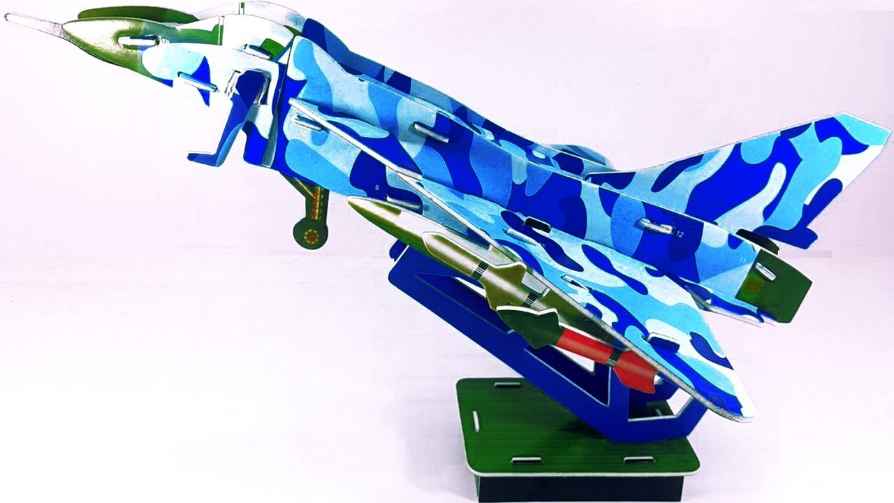 3D Puzzle Fighter Jet - DIY 3D Puzzle Fighter Plane (SOLVED)