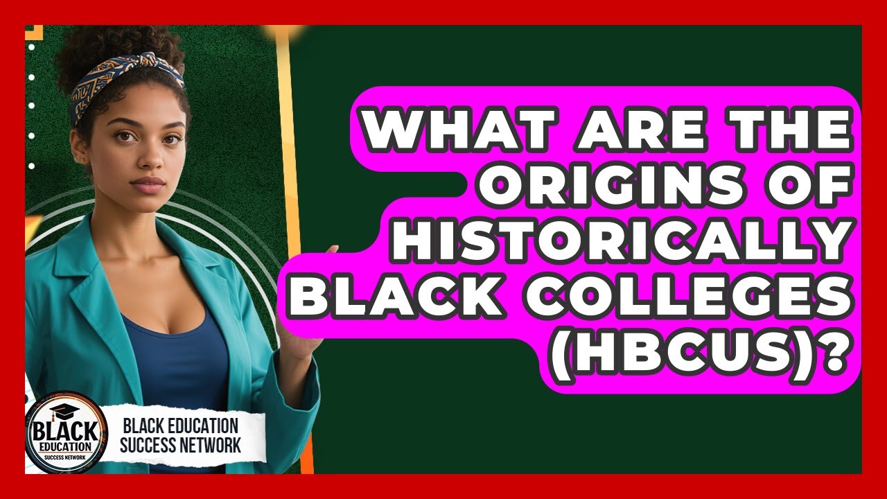 What Are The Origins Of Historically Black Colleges (HBCUs)? - Black Education Success Network