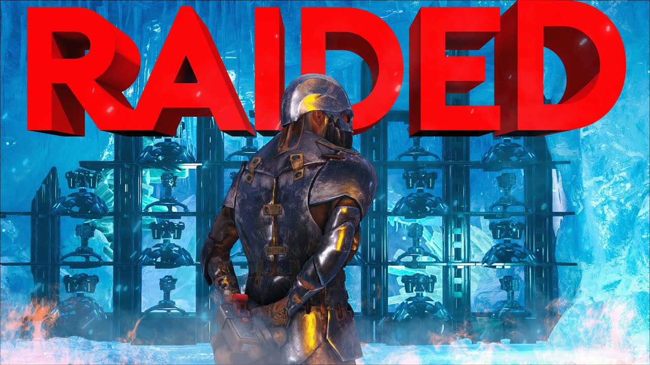 RAID BASE & RAIDING ISLAND ICE CAVE! Ark PvP
