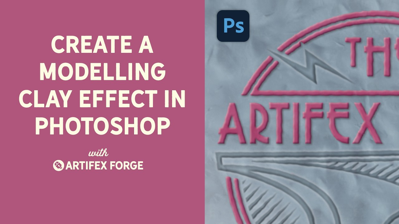 Adobe Photoshop: Add Clay Effects to designs with Modelling Clay Layer Styles and textures