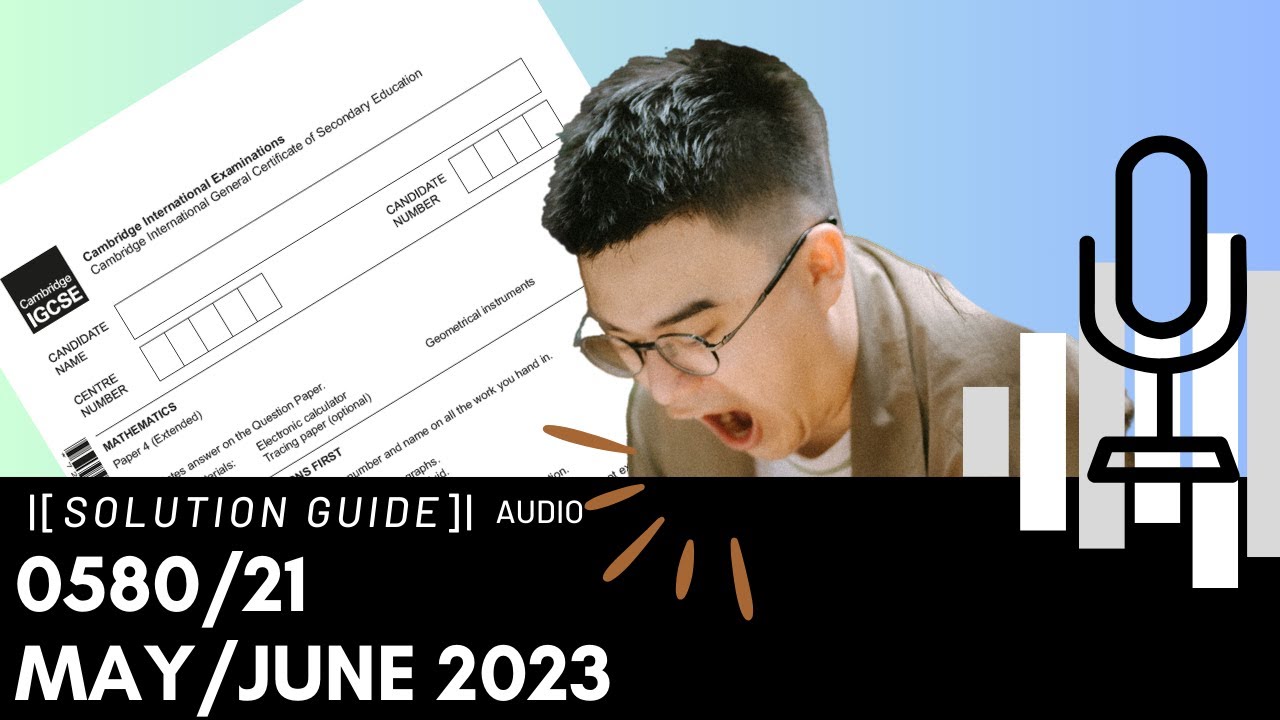 0580/21 May/June 2023 Marking Scheme (MS) *Audio Voiceover