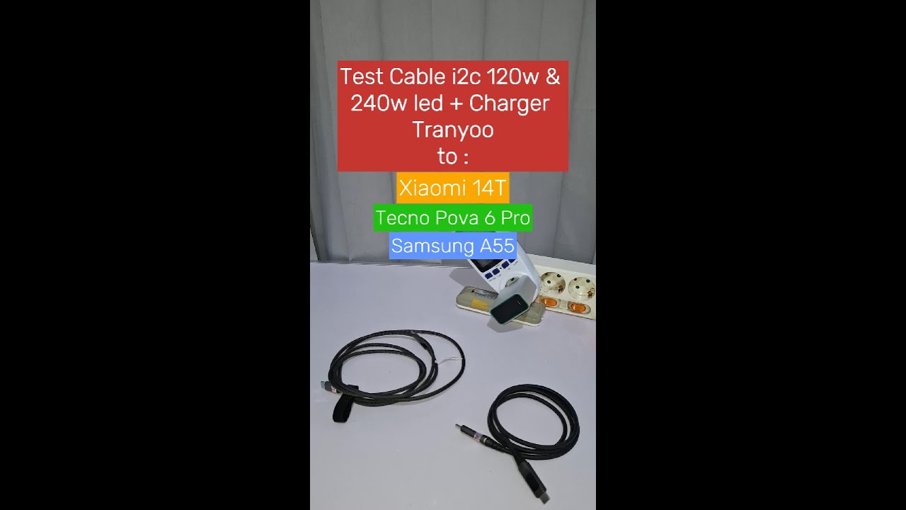 Test kabel i2c 120w & 240w + charger tranyoo #i2c