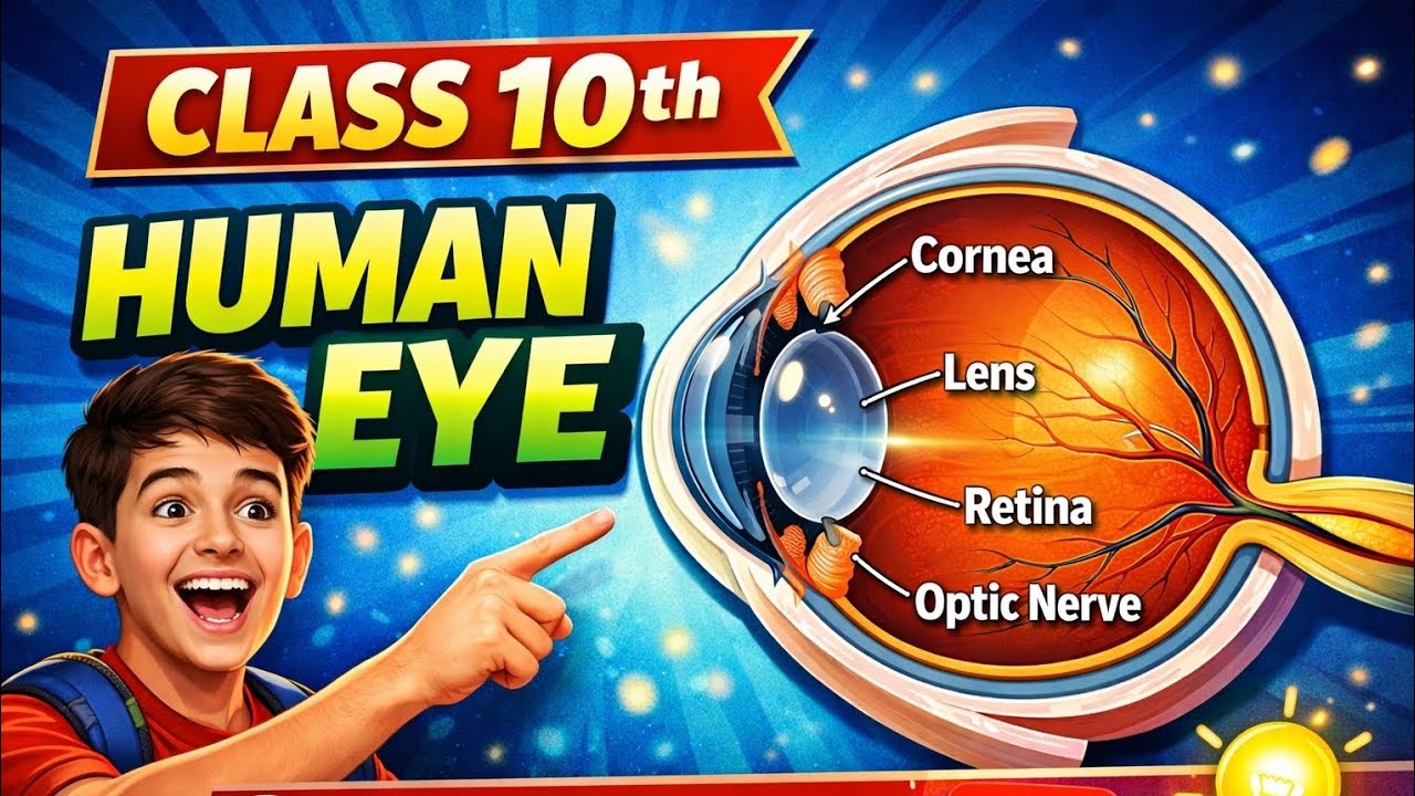 Physics, chapter Human eye, class 10th, revision  purpose