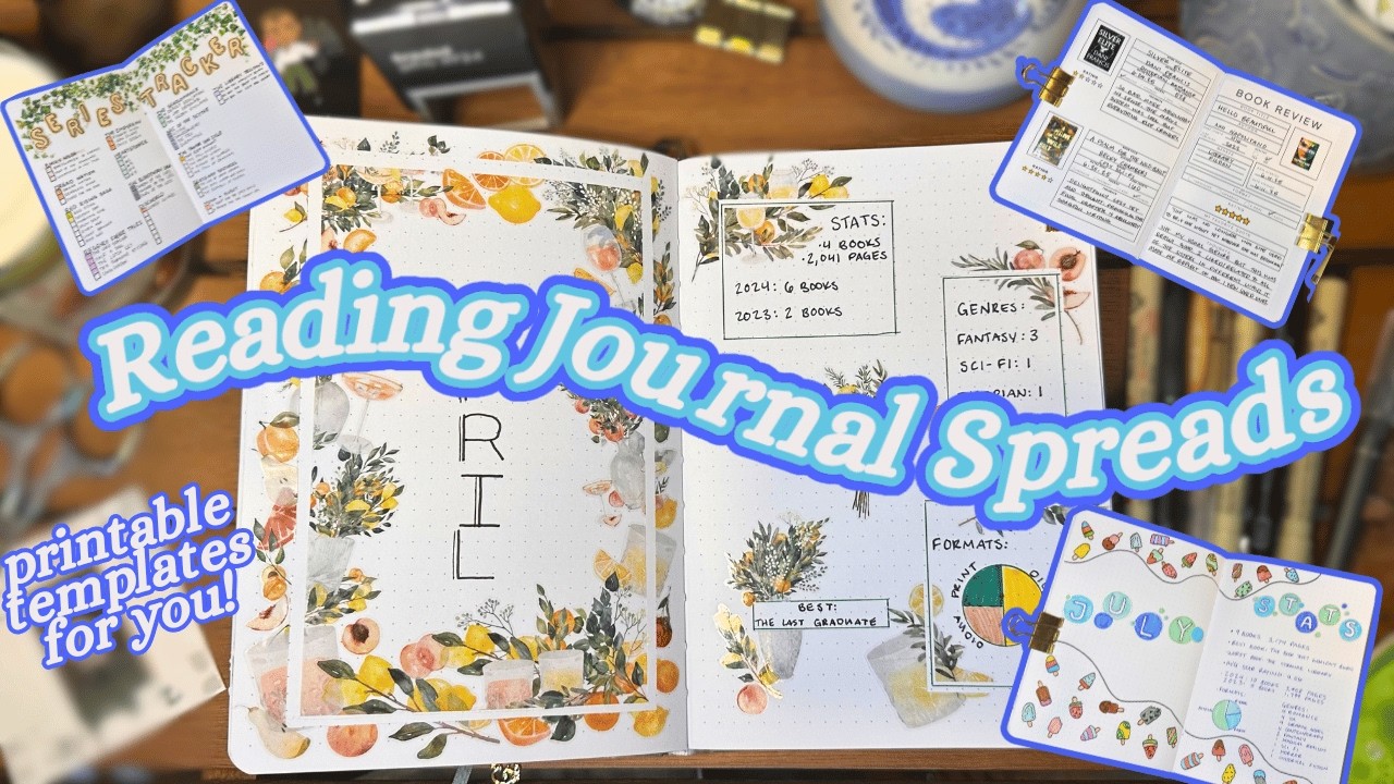 New Reading Journal Spreads 📔🎀 Easy Spread Ideas and Printable Templates