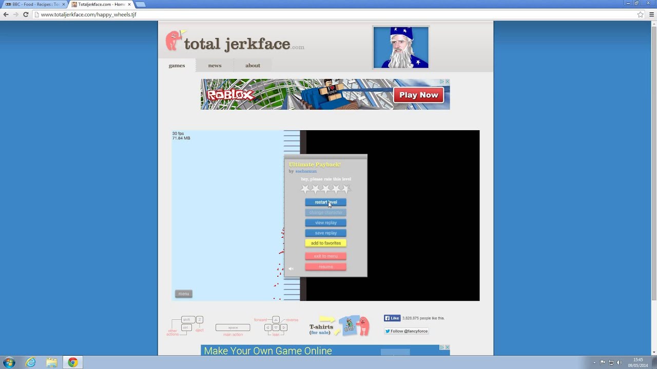 Happy Wheels Ultimate Payback Ragdoll Physics web-based gameplay