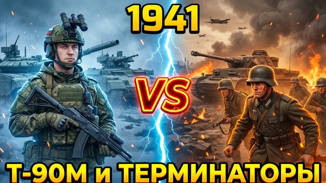 ЧТО ЕСЛИ СОВРЕМЕННЫЙ БАТАЛЬОН ССО ПОПАДЕТ В 1941? | Т-90М и ТЕРМИНАТОРЫ ПРОТИВ ВЕРМАХТА ВТОРАЯ ЧАСТЬ