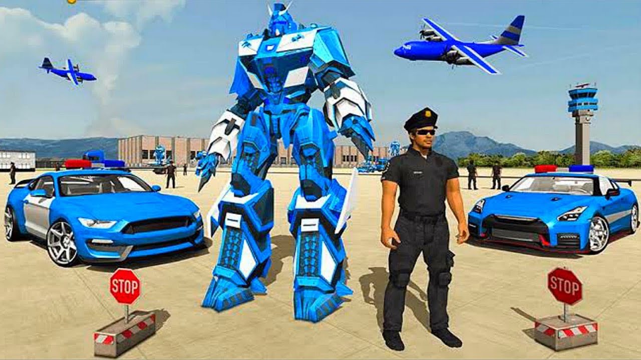 US Police Transform Robot Car Plane Transport Ship | Android Gameplay FullHD