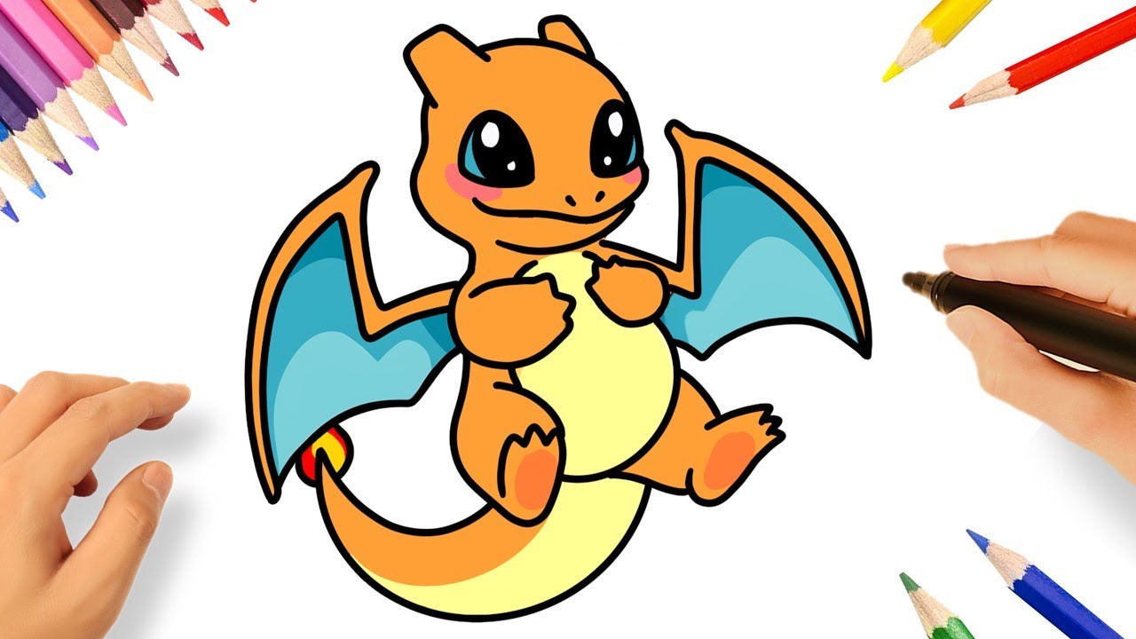 CÓMO DIBUJAR A CHARIZARD KAWAII 🔥