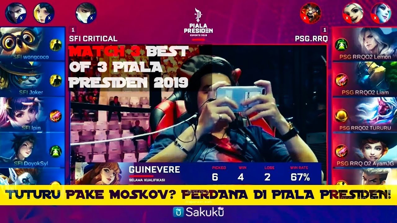 HERO SIGNATURE TUTURU? MOSKOV IS REAL!!! SFI CRITICAL VS PSG RRQ - MATCH 3 PIALA PRESIDEN 2019