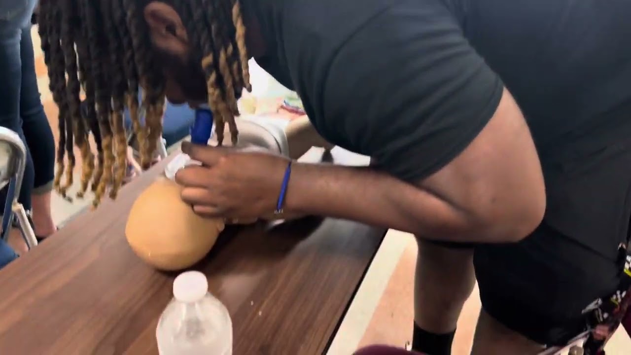 HUSBAND DOING CPR ON BABY | FREE CPR & AED CLASS ( short version )