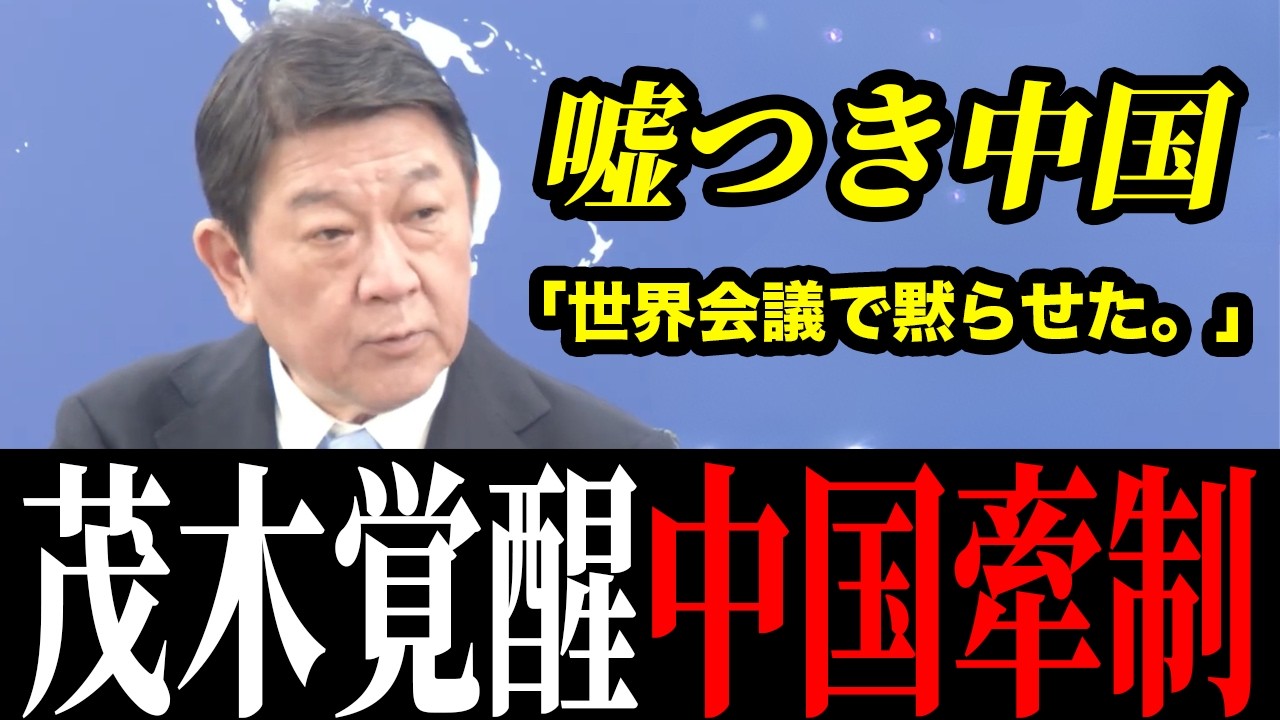 【最強】「中国のデマは絶対に潰す」茂木大臣が中国に対して痛烈な明言！世界会議で牽制してしまうほど圧倒的な覇気...