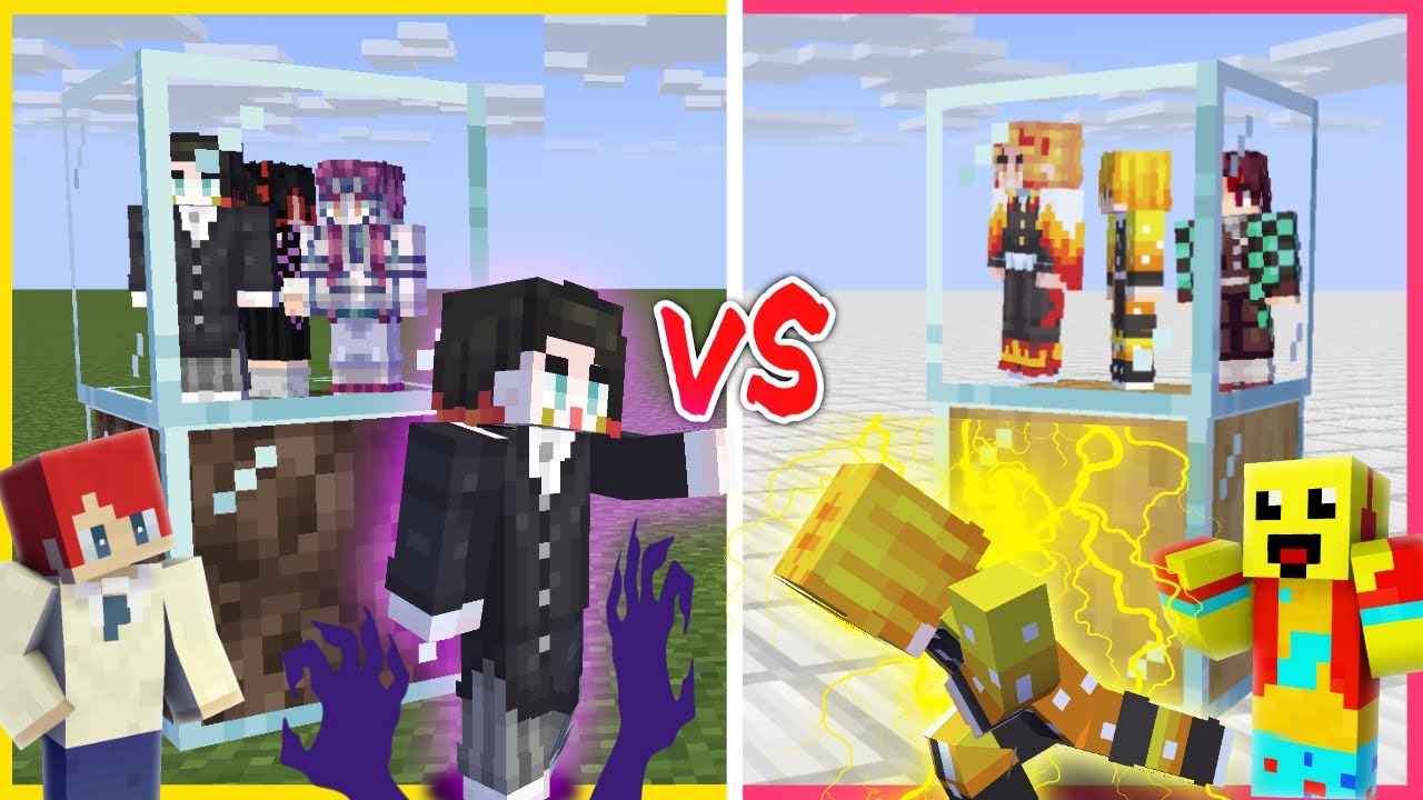 Гача-битва «Убийцы демонов»🔥💧Демоны против Корпуса Убийц демонов【Minecraft】