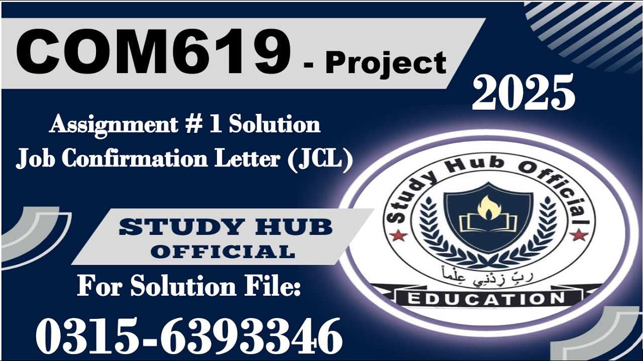 COM619 Assignment 1 Solution Fall 2025 #com619 #project