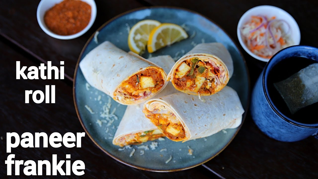 paneer frankie recipe with frankie masala | paneer kathi roll | पनीर काठी रोल्स | paneer wrap recipe