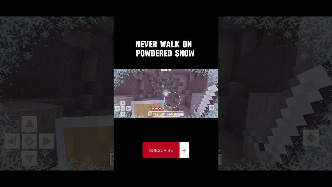 Never walk on powdered snow #minecraft #memes