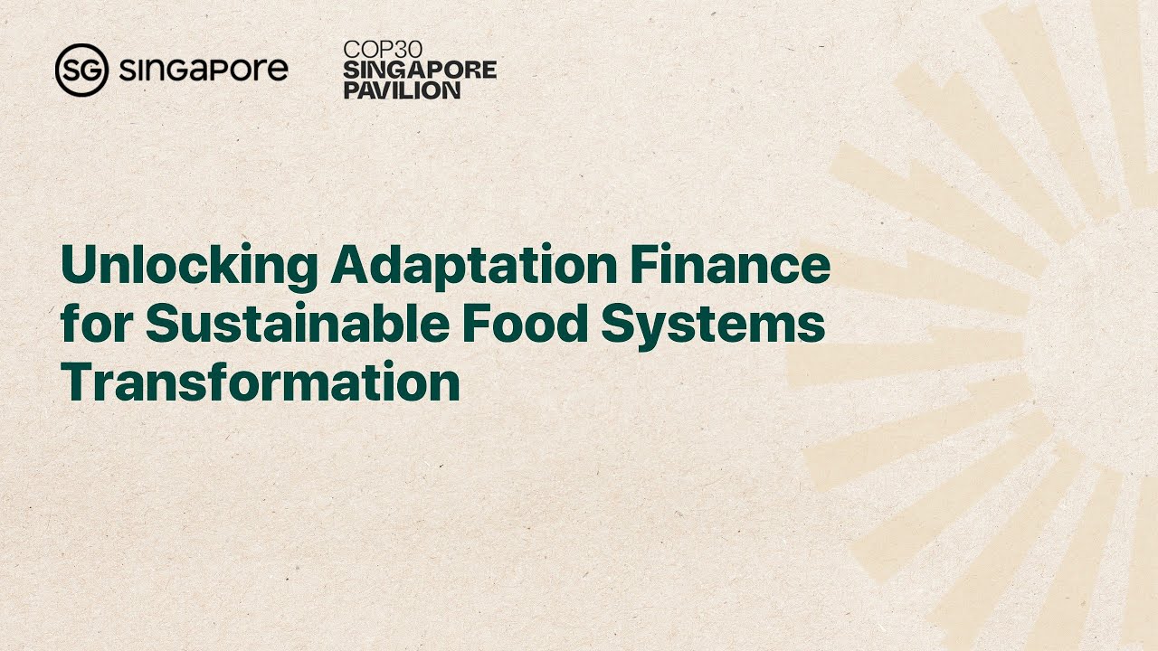 [COP30] Unlocking Adaptation Finance for Sustainable Food Systems Transformation