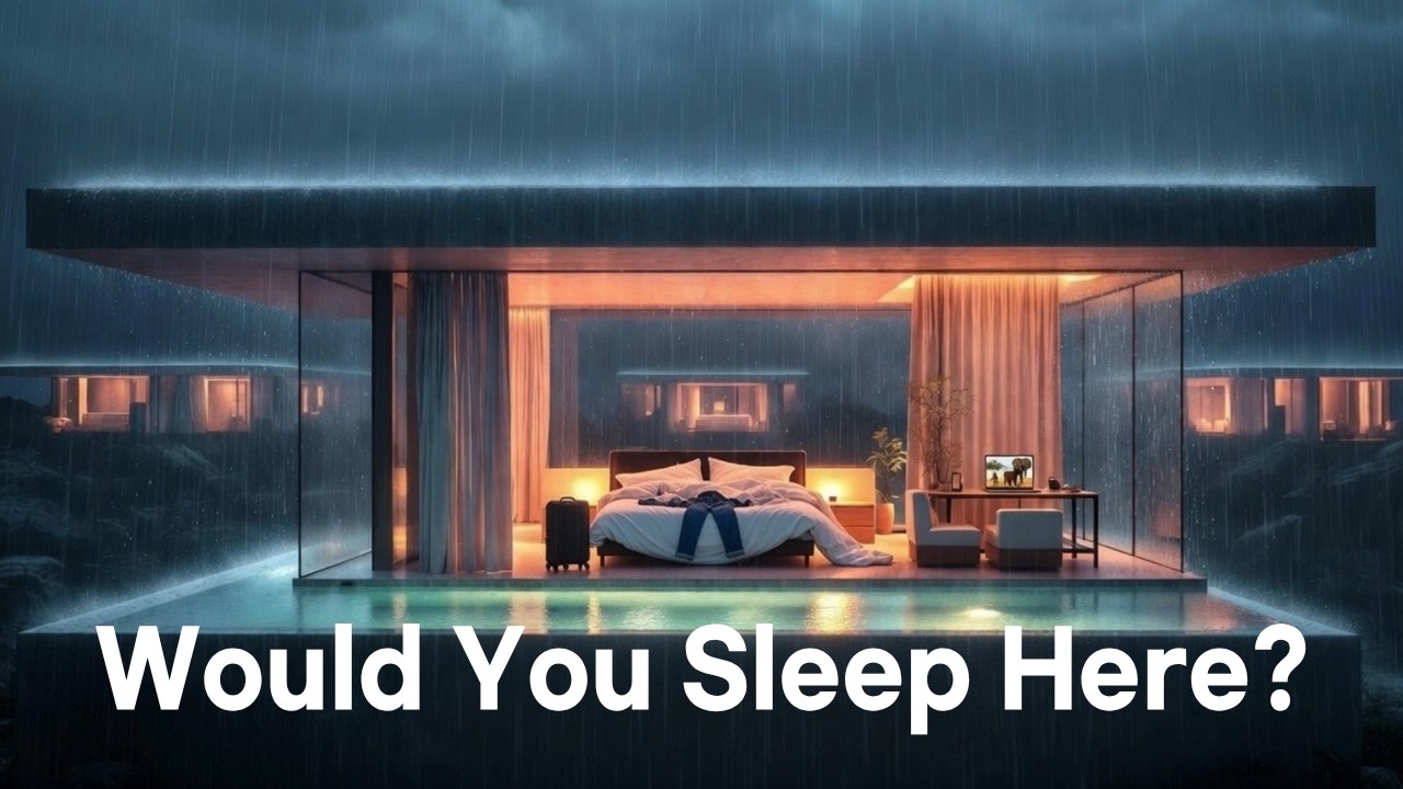 Storm Outside, Sleep Inside | Cliff Glass Villa Rain  #rainsounds #sleepambience #cliffrain