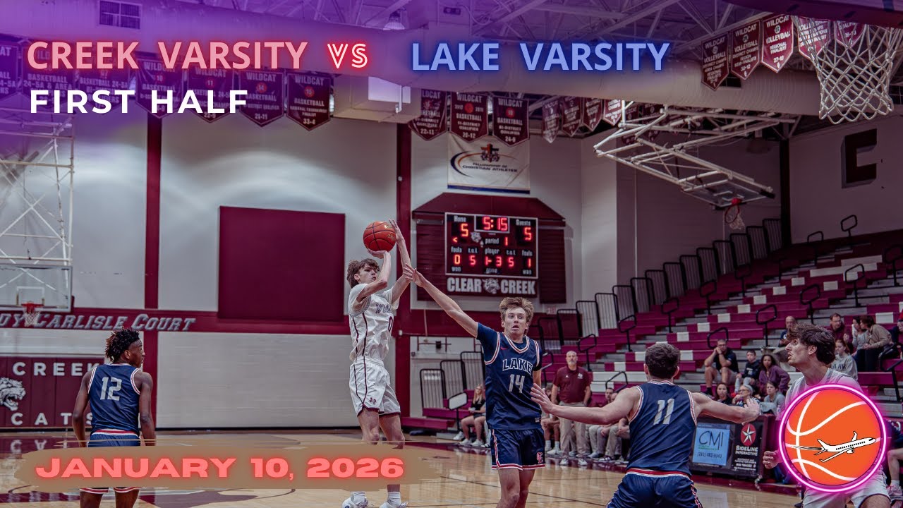 Varsity Clear Creek HS vs Clear Lake HS basketball game at Clear Creek High School. First Half.