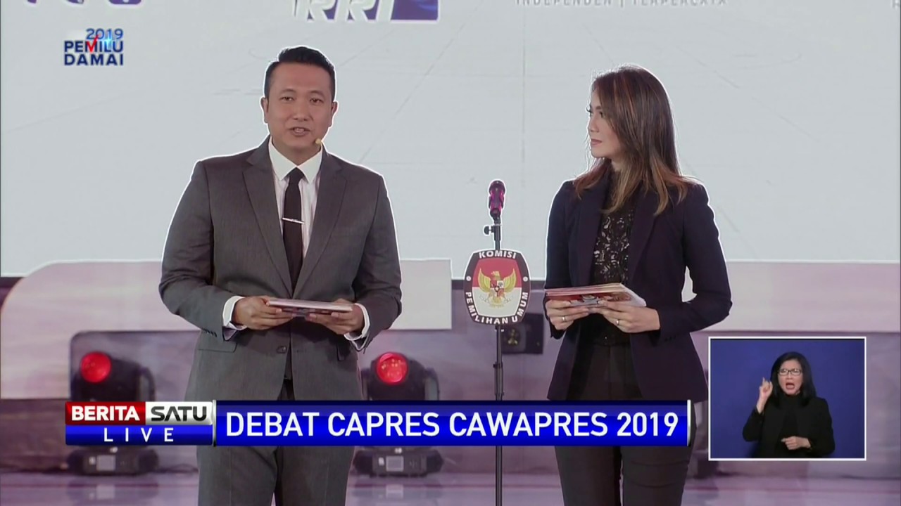 Moderator Bacakan Tata Tertib Debat Capres Perdana