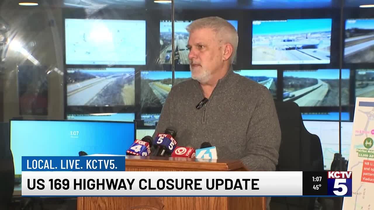 NB US 169 Highway traffic to reopen near downtown airport, single-lane traffic to run both direct...