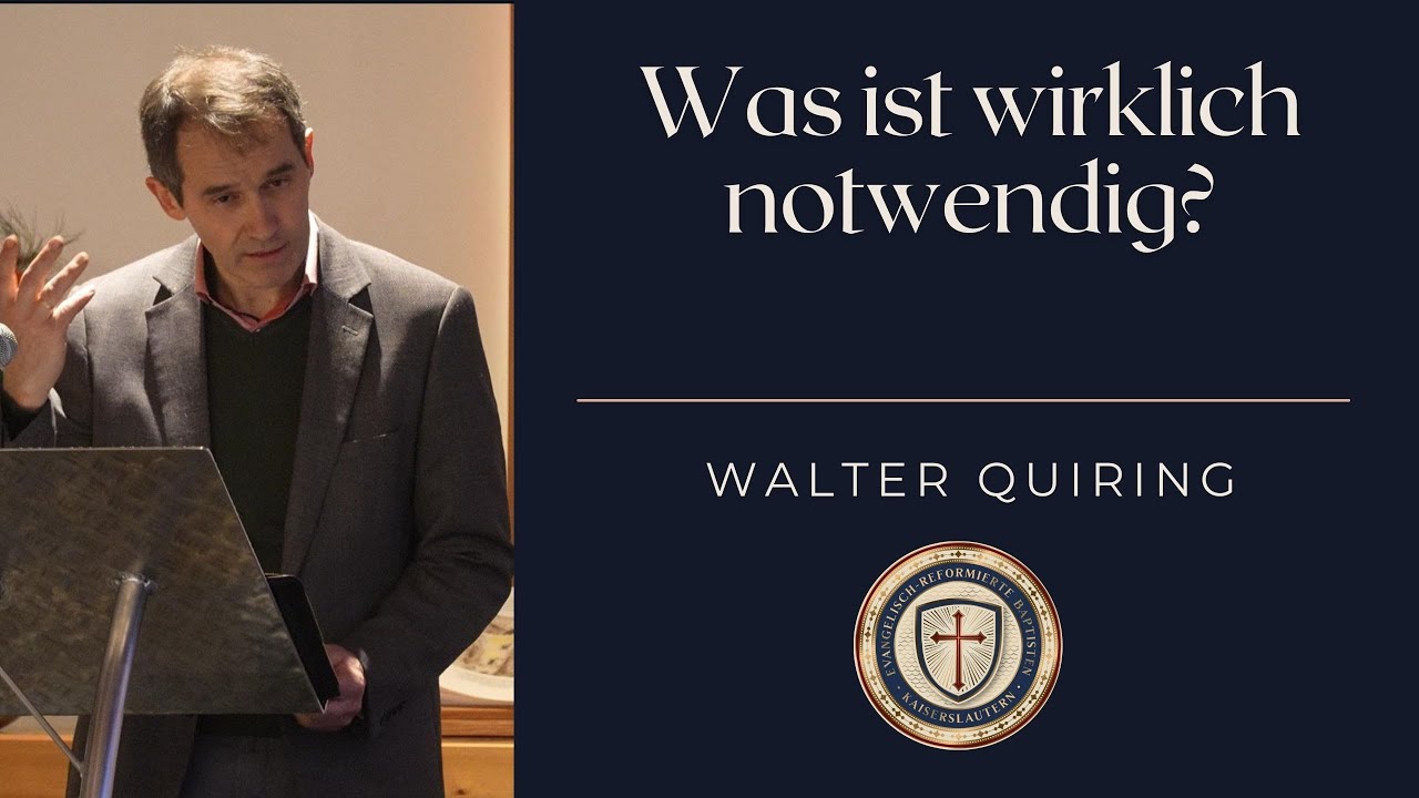 Was ist wirklich notwendig? | Lukas 10,38-42 | Walter Quiring