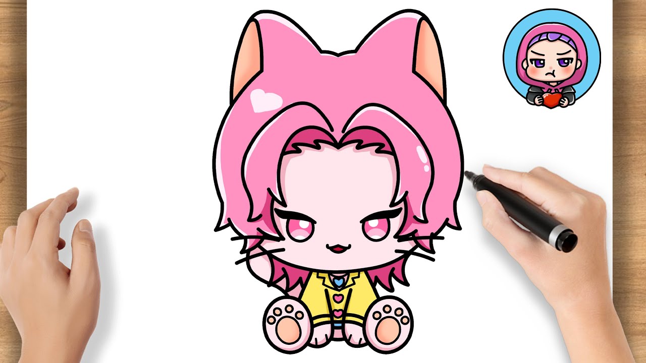 How to Draw Hello Kitty x Romance Saja Easy | Kpop Demon Hunters Step by Step